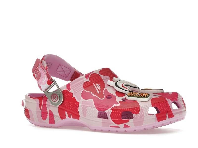 Crocs Classic Clog A Bathing Ape Bape Abc Camo Pink - vue 3