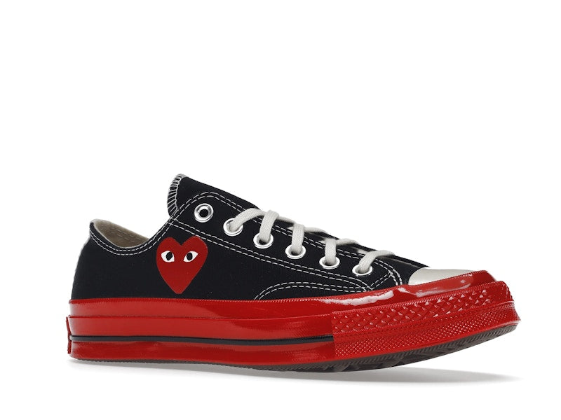 Converse Chuck Taylor All Star 70 Ox Comme des Garcons PLAY Black Red Midsole - Black/Red/Egret - A01795C - 03
