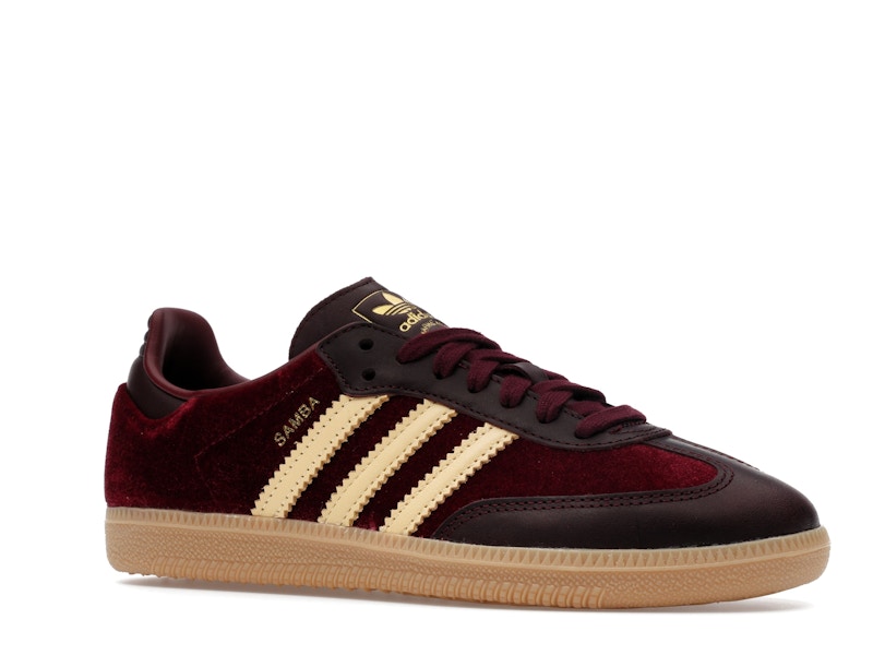 adidas Samba OG Shadow Red Velvet (Women's) - Shadow Red/Maroon/Gum - JS1394 - 03