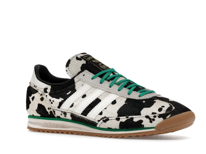 adidas SL 72 OG Cow Print Black White (Women's) - Core Black/Off White/Court Green - JR1639 - 03