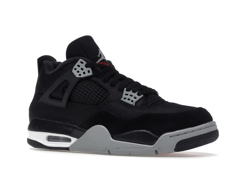 Air Jordan 4 Retro SE Black Canvas - Black/Light Steel Grey/White/Fire Red - DH7138-006 - 03