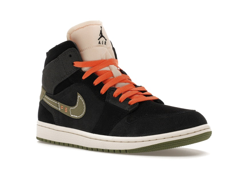 Air Jordan 1 Mid SE Craft Anthracite Light Olive - Anthracite/Black/Bright Mandarin/Sky J Light Olive - FD6817-003 - 04