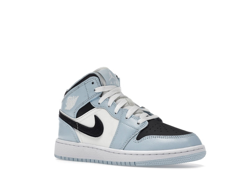 Air Jordan 1 Mid Ice Blue (GS) - Ice Blue/Black-Sail-White - 555112-401 - 04