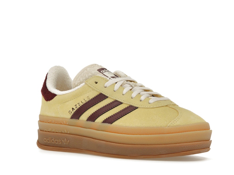 adidas Gazelle Bold Almost Yellow Maroon (Women's) - Almost Yellow/Maroon/Wonder White - IF5937 - 04