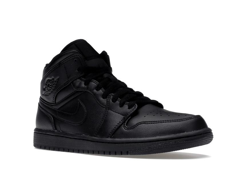 Air Jordan 1 Mid Triple Black (2022) - Black/Black/Black - 554724-093 - 04