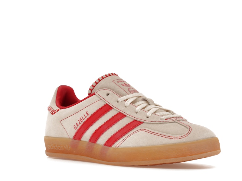 adidas Gazelle Indoor Beige Better Scarlet (Women's) - Beige/Better Scarlet/Cream White - JS1402 - 04