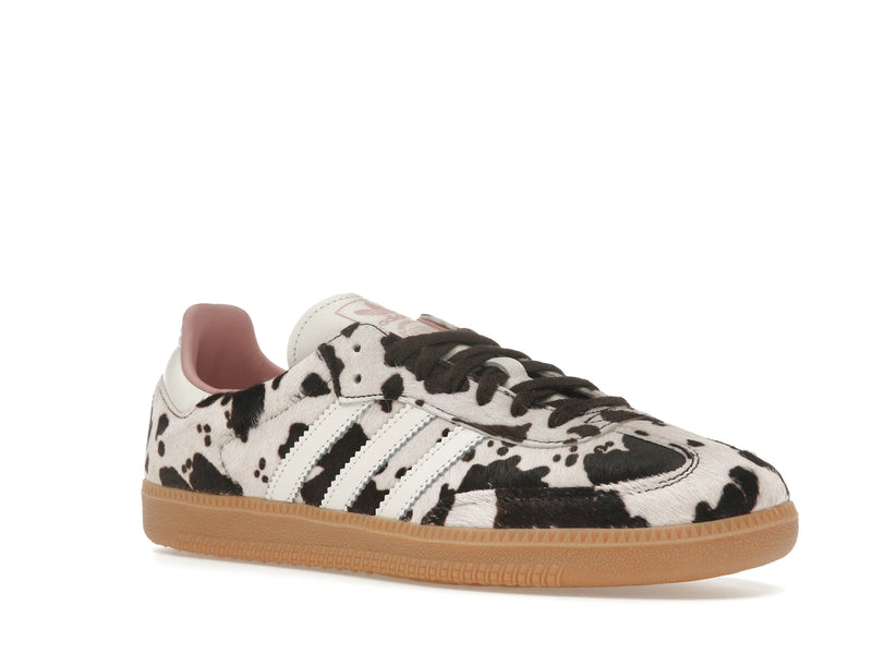 Adidas Samba OG Cow Print Womens - Dark Brown/Off White/Gum 3 - JR1256 - 04