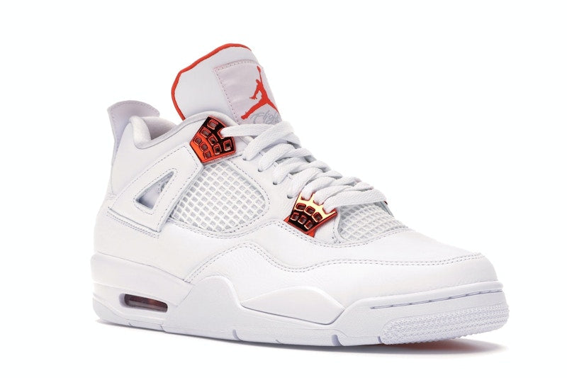 Air Jordan 4 Retro Metallic Orange - White/Metallic Silver-Team Orange - CT8527-118 - 04