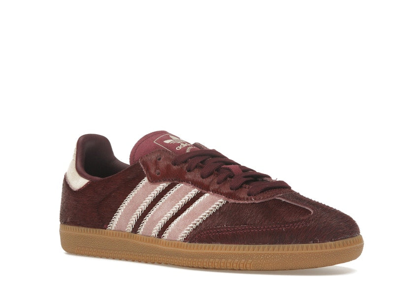 adidas Samba OG Maroon Sand Strata Pony (Women's) - Sand Strata/Maroon/Warm Clay - JP5330 - 04