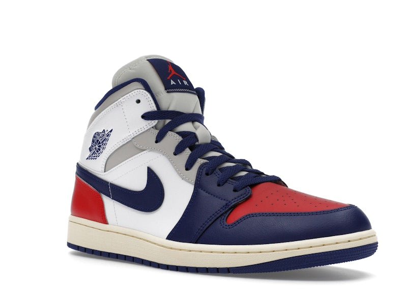 Air Jordan 1 Mid Rare Air - White/University Red/Neutral Grey/Deep Royal Blue - DQ8426-102 - 04