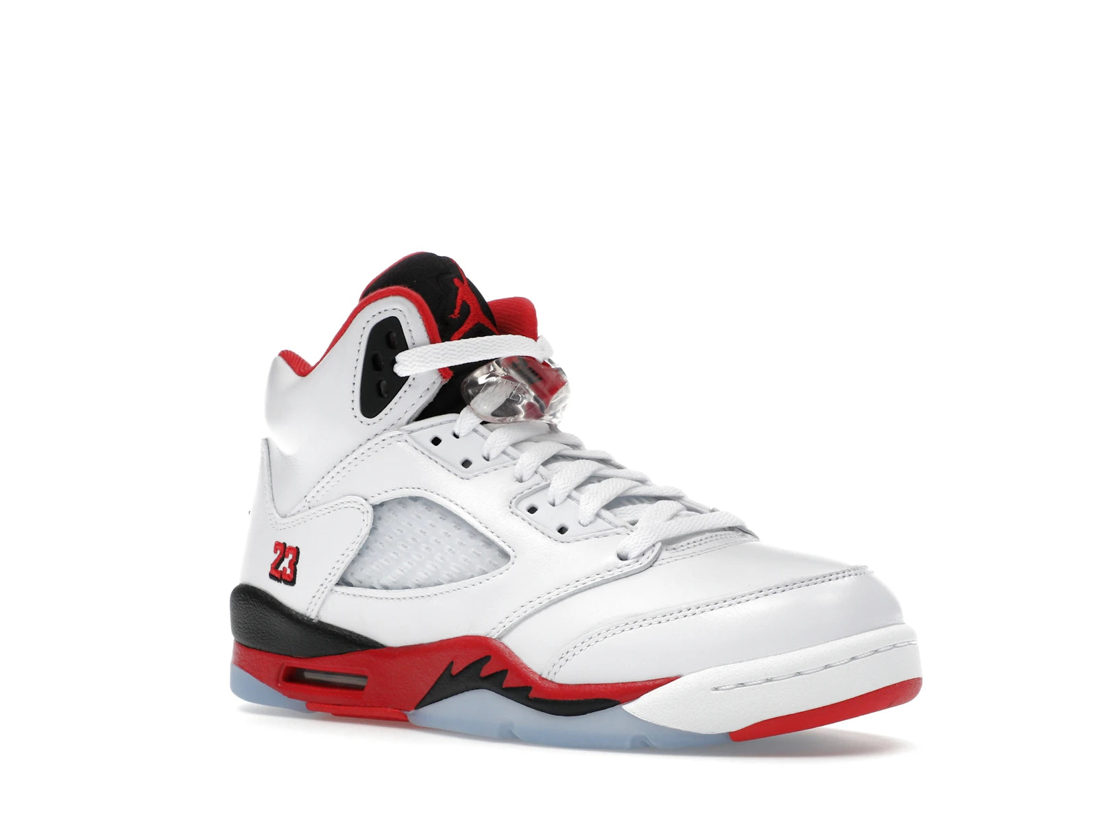 Air Jordan 5 Retro Fire Red Black Tongue (2025) (GS) - White/Fire Red/Black - HQ7980-101 - 04