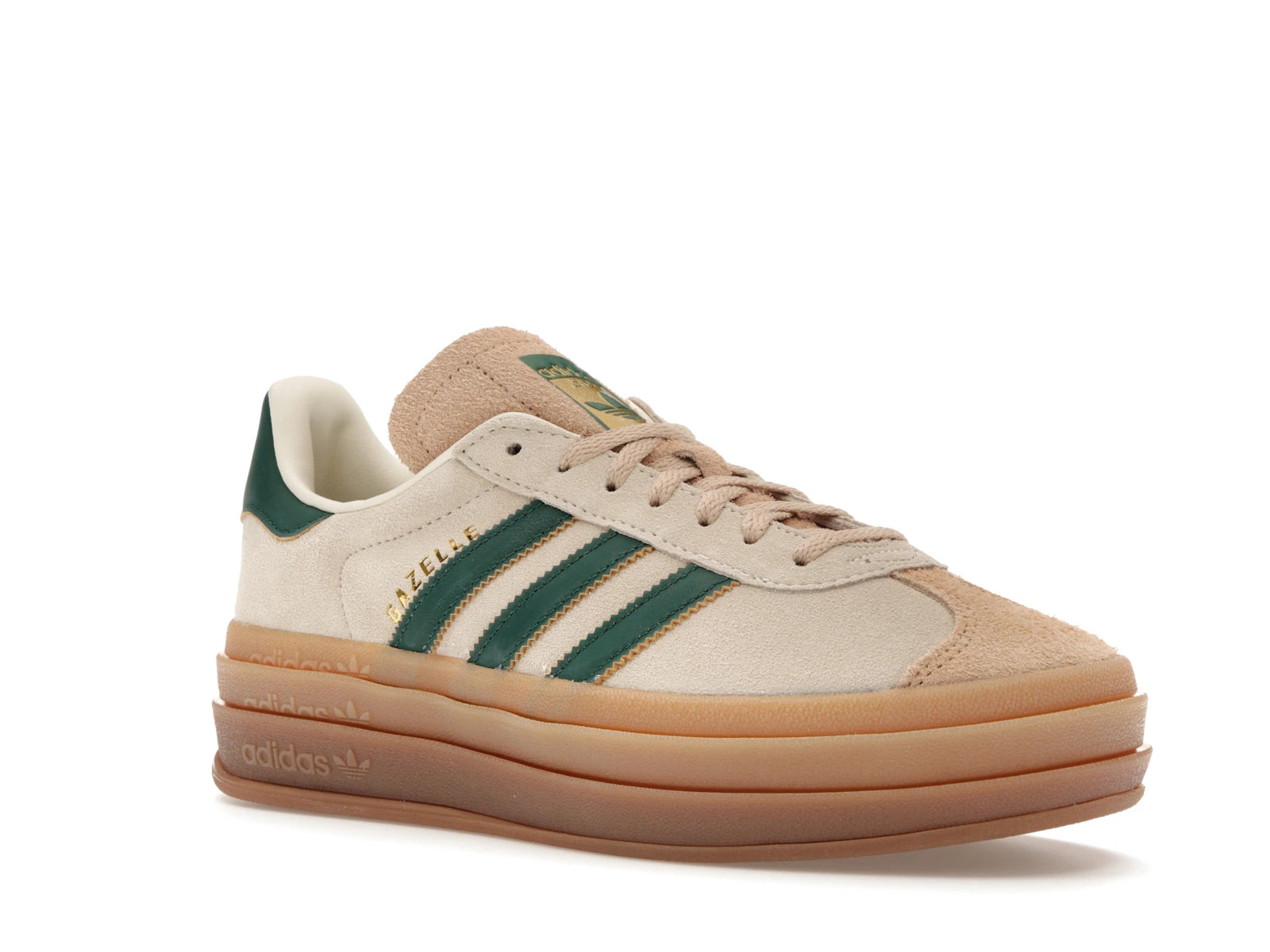 Adidas Gazelle Bold Magic Beige Collegiate Green - Cream White/Collegiate Green/Magic Beige - ID7056 - 04
