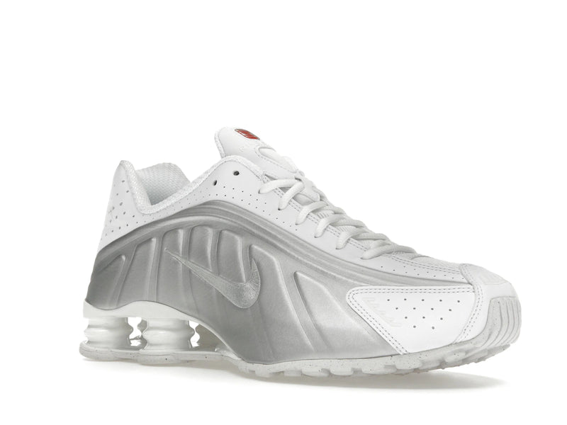 Nike Shox R4 White Bright Crimson Metallic Silver - White/White/Bright Crimson/Metallic Silver - HQ1988-101 - 04