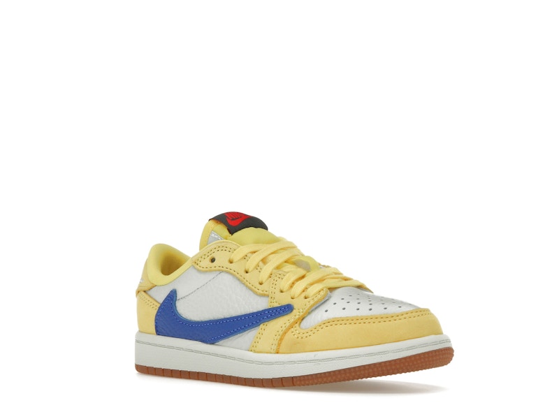 Air Jordan 1 Retro Low OG SP Travis Scott Canary (Enfant) - Canary/Racer Blue/Light Silver/Gum Medium Brown - DZ5909-700 - 04