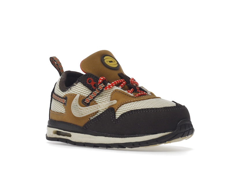 Nike Air Max 1 Travis Scott Cactus Jack Baroque Brown (TD) - Baroque Brown/Lemon Drop/Wheat/Chile Red - DN4170-200 - 04