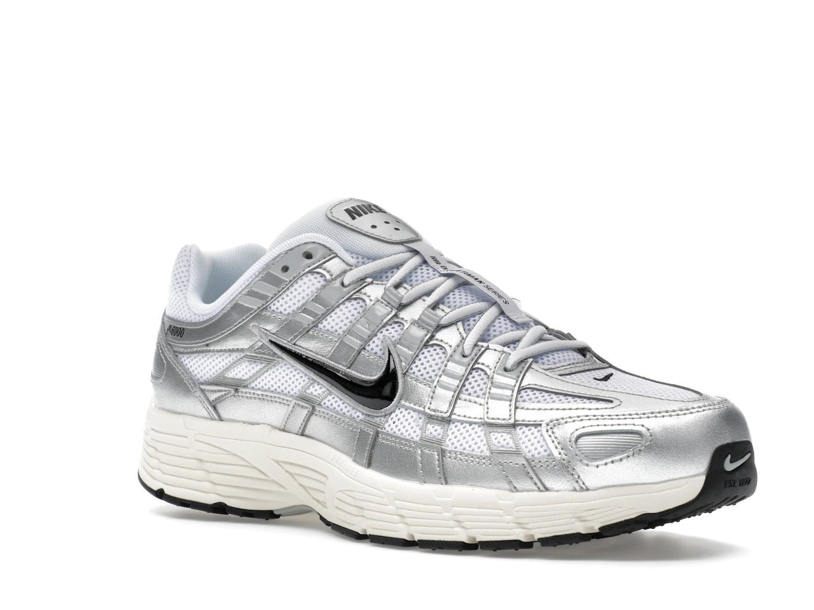 Nike P 6000 White Metallic Silver Flat Silver Black - White/Metallic Silver/Flat Silver/Black - CD6404-105 - 04