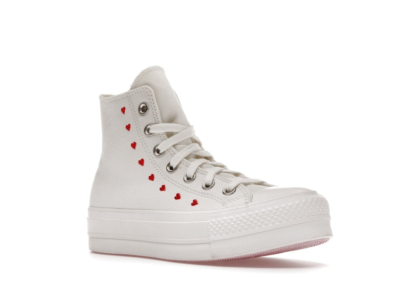 Converse Chuck Taylor All Star Lift Hi White Red (Women's) - vue 5