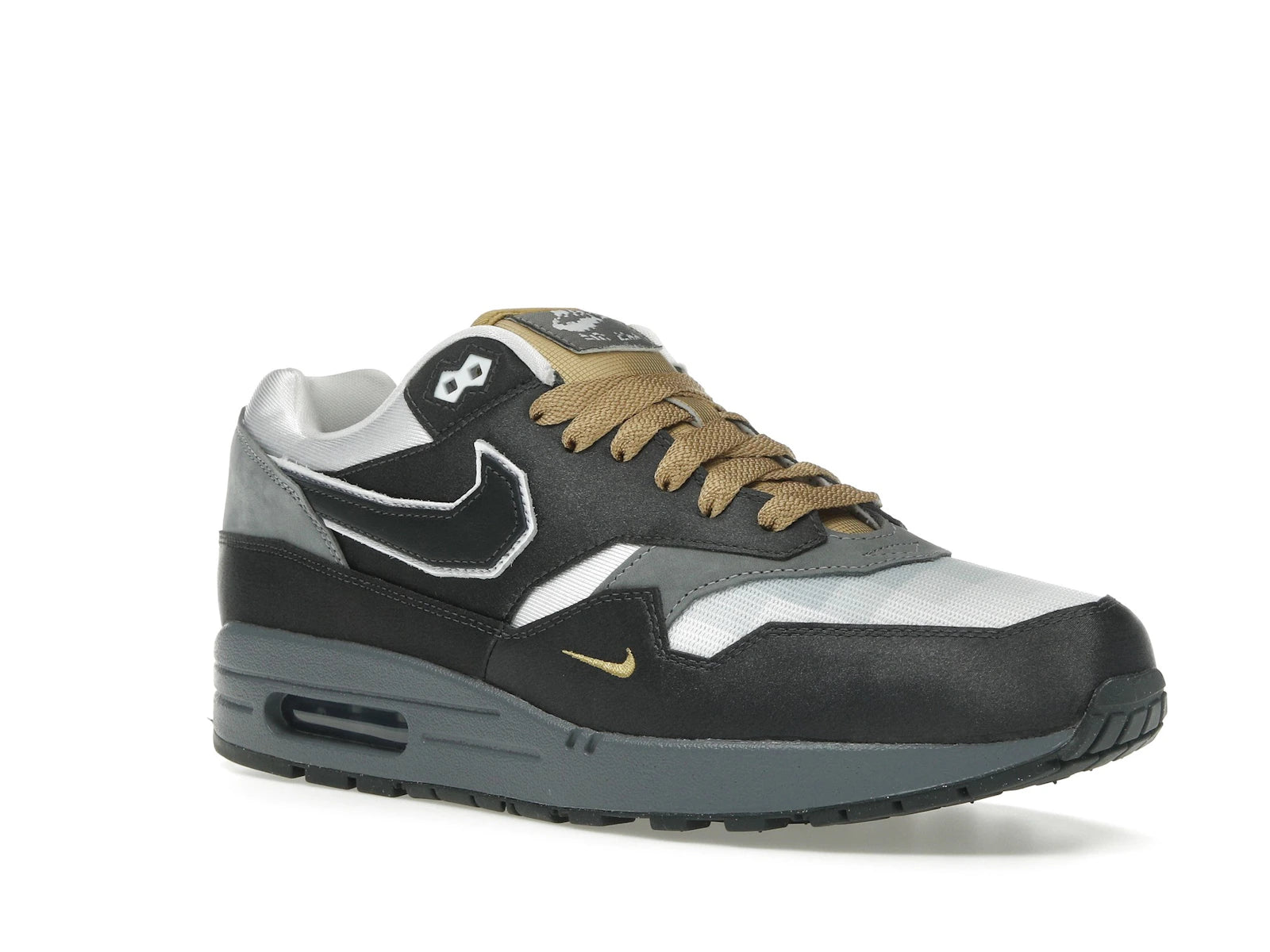 Nike Air Max 1 Swoosh Low Poly Big Head Mode - Dark Smoke Grey/White/Metallic Gold - IB9898-001 - 04