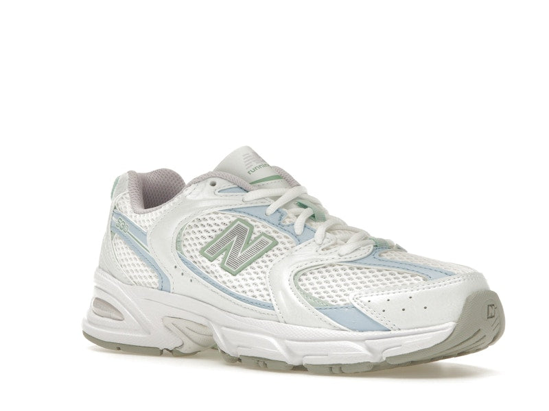 New Balance 530 White Light Chrome Blue Clay Ash - White/Light Chrome Blue/Clay Ash - MR530PC - 04