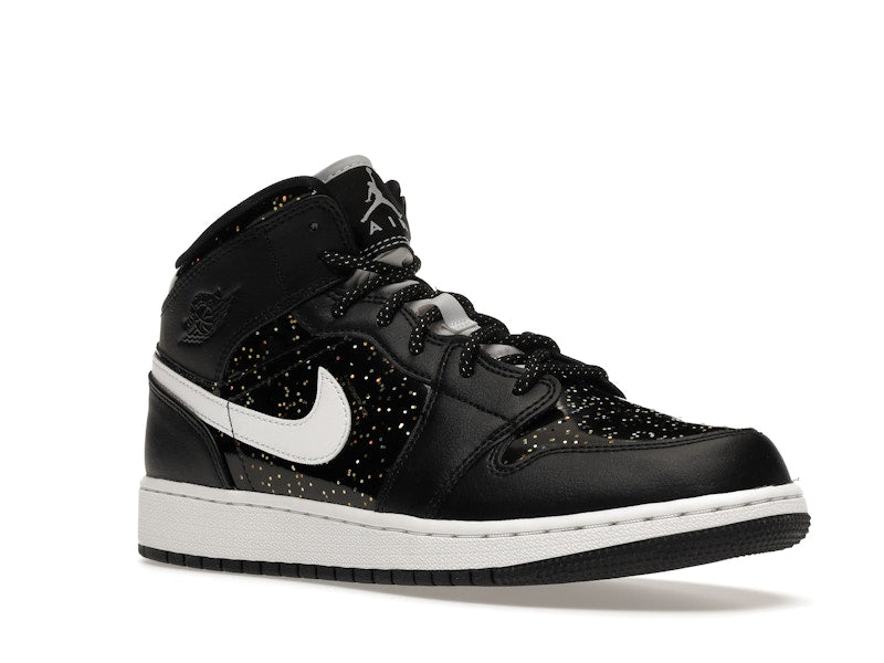 Air Jordan 1 Mid Black Speckle (GS) - Black/White - AV5174-001 - 04