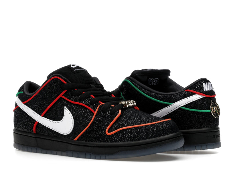 Nike SB Dunk Low Bronx Girls Skate - Black/White/Challenge Red/Total Orange/Lucky Green/Smoke Grey - HV1664-001 - 04