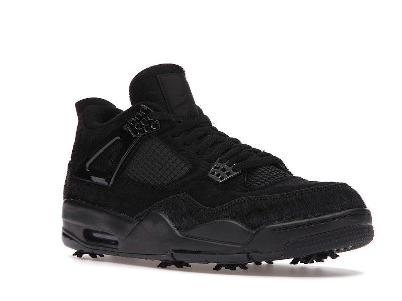 Air Jordan 4 Retro Golf Black Cat Pony Hair - Black/Cement Grey - CU9981-001 - 04
