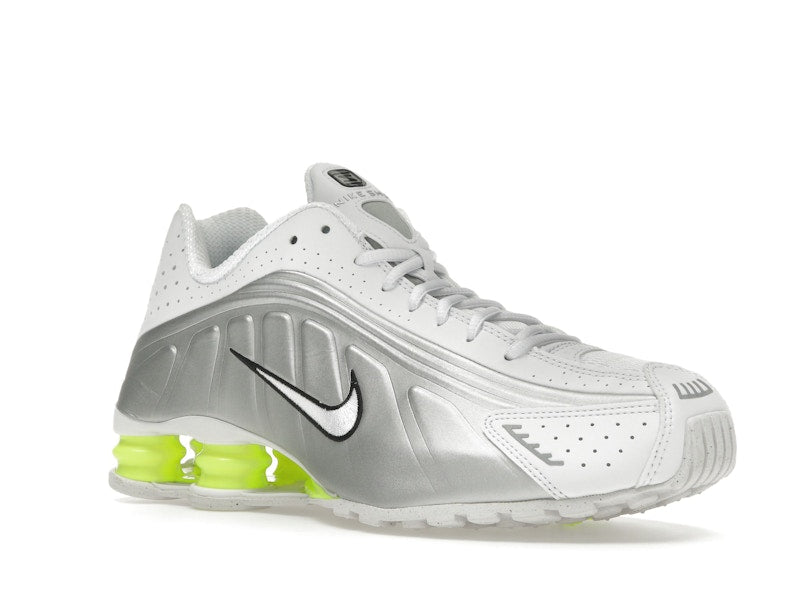 Nike Shox R4 White Metallic Silver Volt - White/Metallic Silver/Volt - AR3565-102 - 04