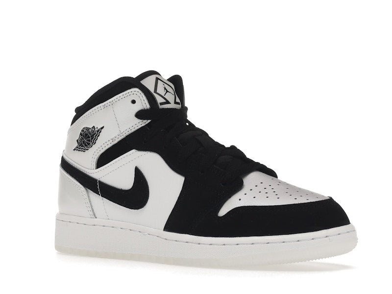 Air Jordan 1 Mid Diamond Shorts (GS) - White/Multi-Color/Black - DN4321-100 - 04