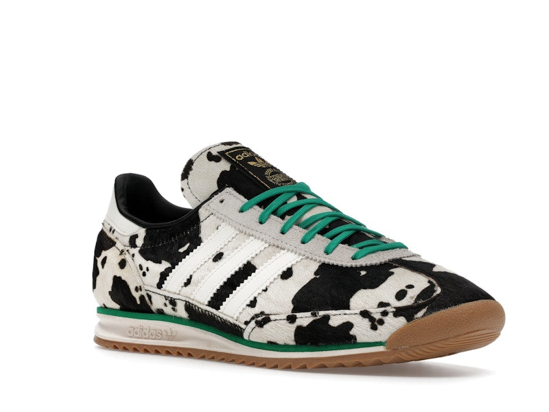 adidas SL 72 OG Cow Print Black White (Women's) - Core Black/Off White/Court Green - JR1639 - 04