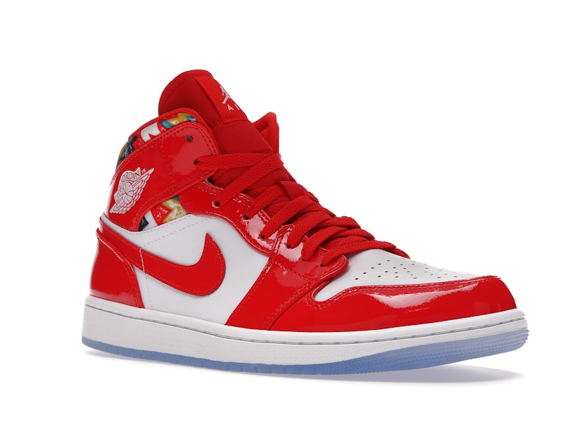 Jordan 1 Mid Barcelona Sweater Red Patent - widok 5
