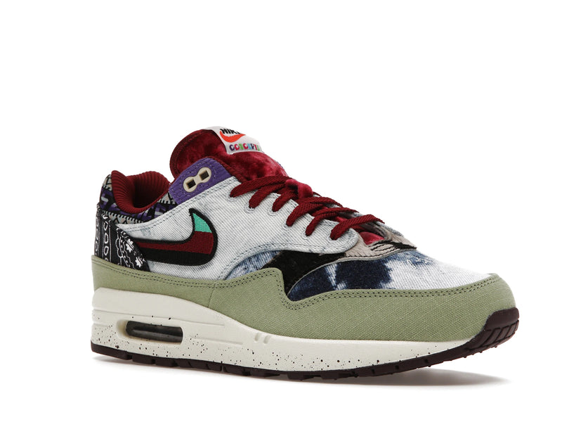 Nike Air Max 1 SP Concepts Denim Olive Canvas - Oil Green/Black/Team Red/Sail - DN1803-300 - 04