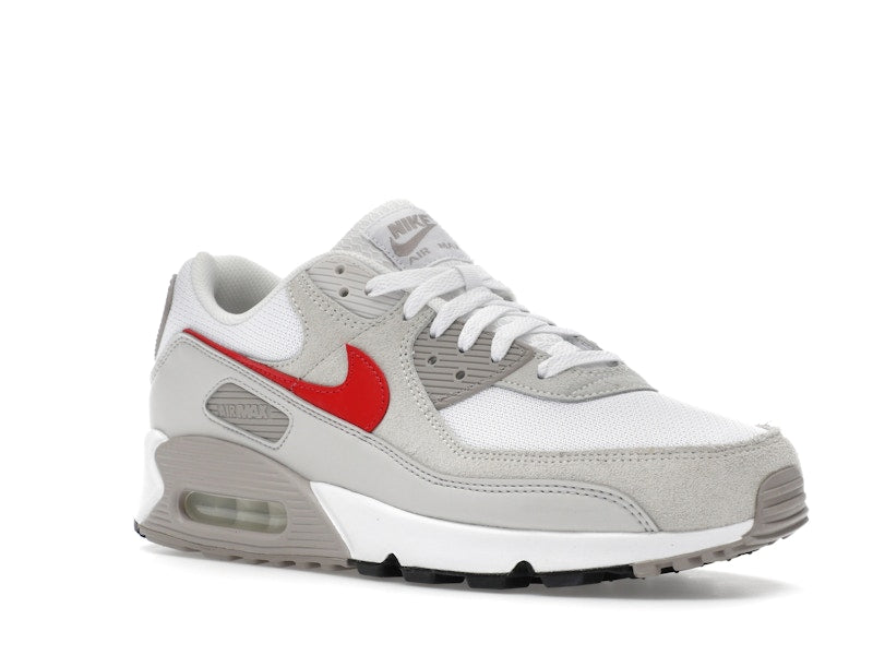 Nike Air Max 90 White College Grey Vast Grey University Red - vue 5