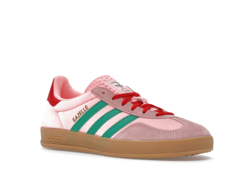 adidas Gazelle Indoor Pink Velvet (Women's) - Pink/Green/Scarlet - JI2713 - 04