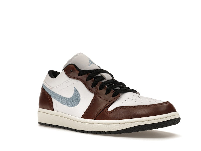 Air Jordan 1 Retro Low SE Brown Blue Grey - White/Blue Grey/Black/Sail - FQ7832-142 - 04