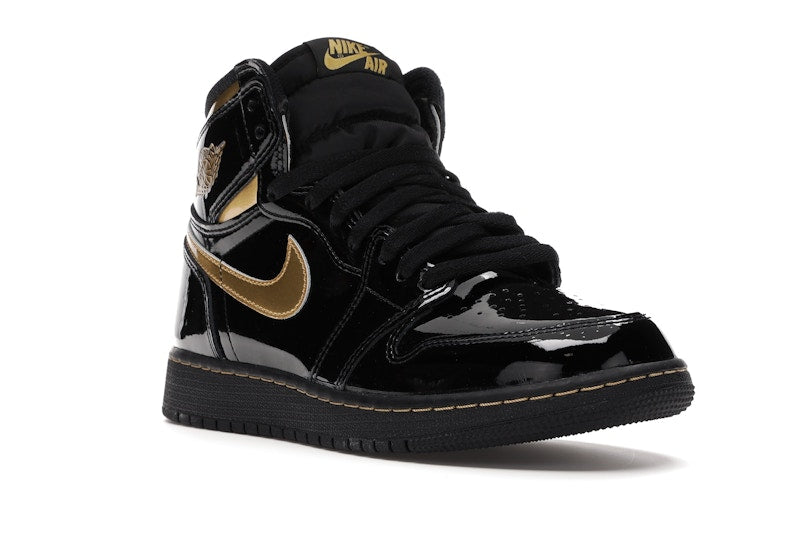 Air Jordan 1 Retro High Black Metallic Gold (2020) (GS) - Black/Black-Metallic Gold - 575441-032 - 05