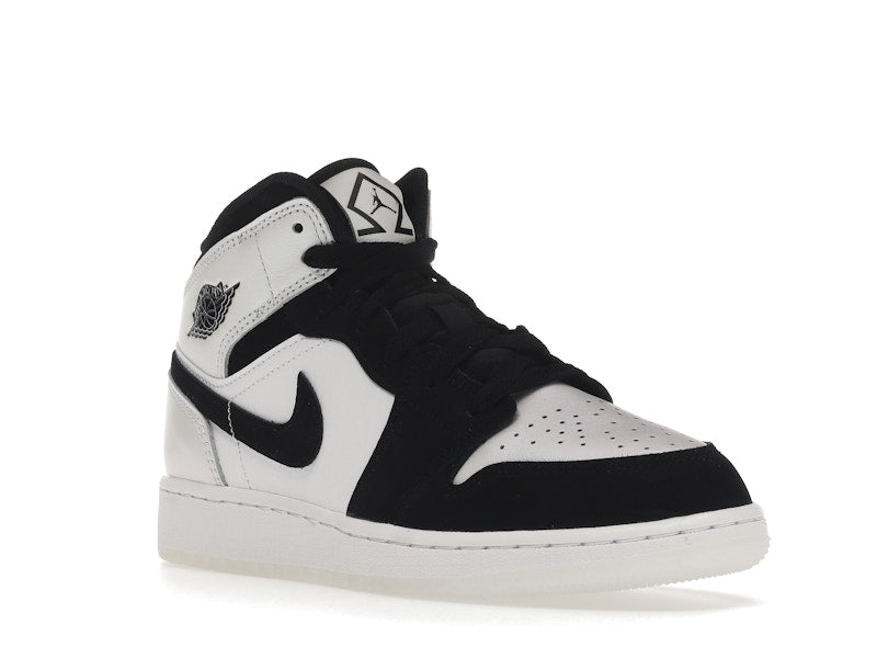 Air Jordan 1 Mid Diamond Shorts (GS) - White/Multi-Color/Black - DN4321-100 - 05