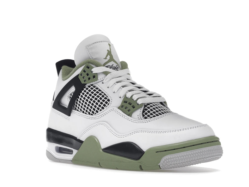 Air Jordan 4 Retro Oil Green (W) - White/Seafoam/Dark Ash/Neutral Grey - AQ9129-103 - 05