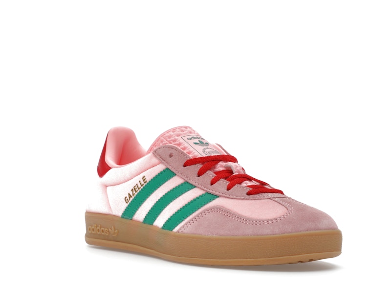 adidas Gazelle Indoor Pink Velvet (Women's) - Pink/Green/Scarlet - JI2713 - 05