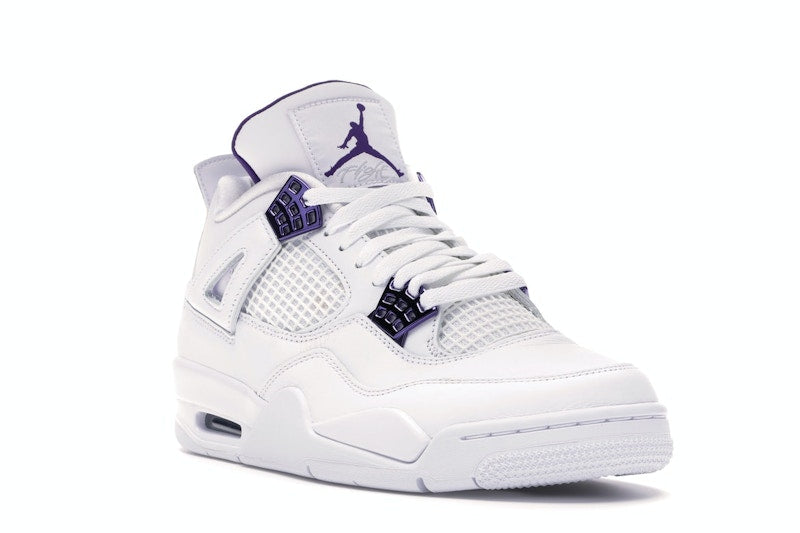 Air Jordan 4 Retro White Court Purple - White/Metallic Silver-Court Purple - CT8527-115 - 05