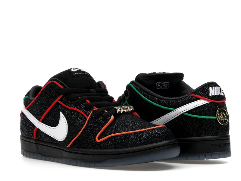 Nike SB Dunk Low Bronx Girls Skate - Black/White/Challenge Red/Total Orange/Lucky Green/Smoke Grey - HV1664-001 - 05