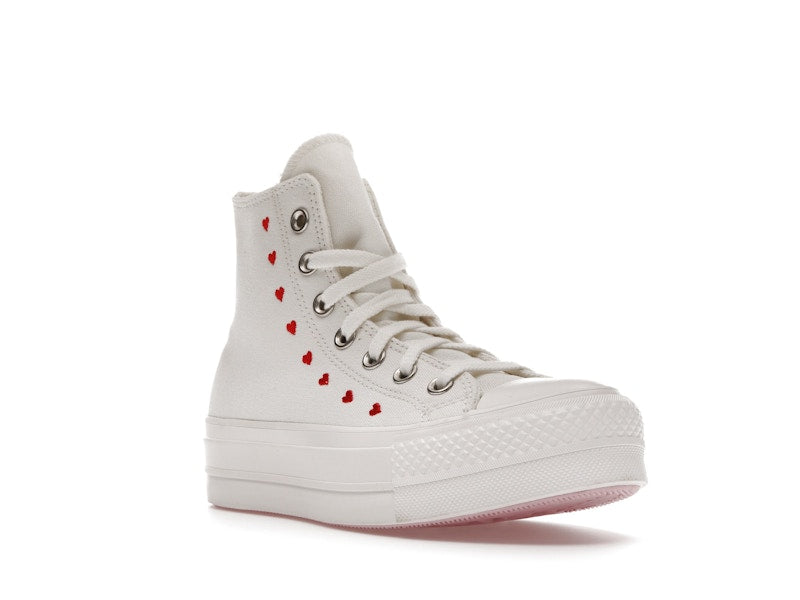 Converse Chuck Taylor All Star Lift Hi White Red (Women's) - vue 6