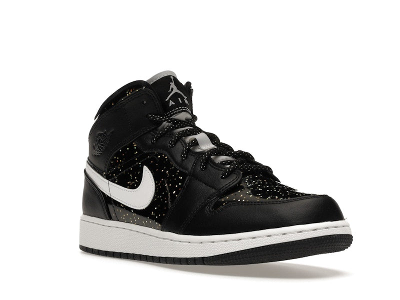 Air Jordan 1 Mid Black Speckle (GS) - Black/White - AV5174-001 - 05