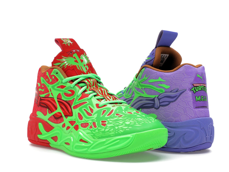 Puma Lamelo Ball Mb04 Teenage Mutant Ninja Turtles Raphael And Donatello - Fluro Green Pes/PUMA Red/Dark Amethyst - 312055-01 - 05