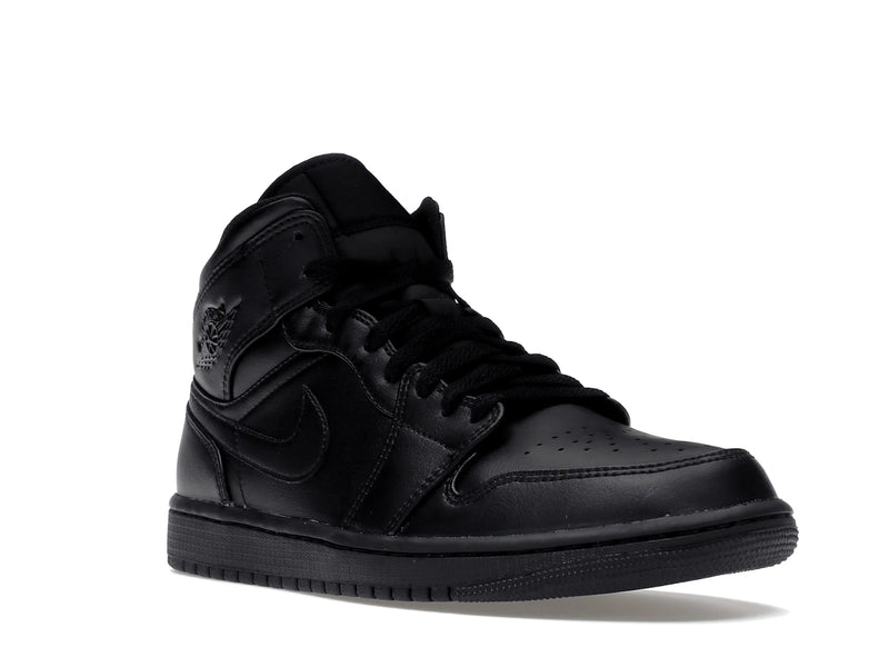 Air Jordan 1 Mid Triple Black (2022) - Black/Black/Black - 554724-093 - 05