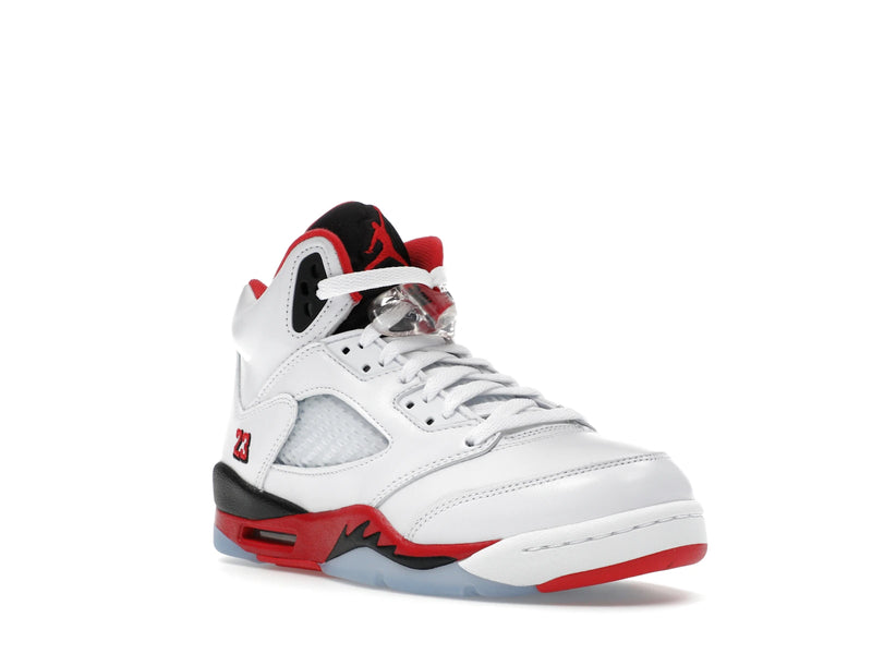 Air Jordan 5 Retro Fire Red Black Tongue (2025) (GS) - White/Fire Red/Black - HQ7980-101 - 05