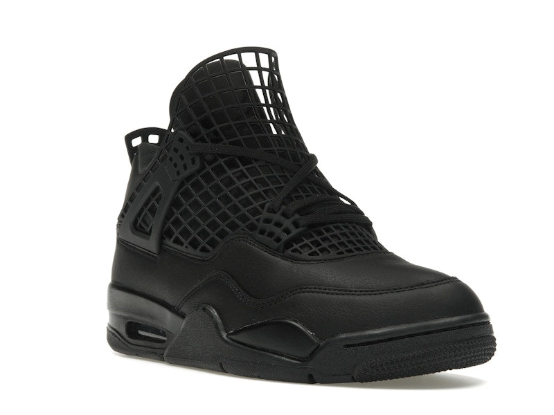 Air Jordan 4 Retro Net Black - Black/Black-Metallic Silver - FN7251-001 - 05
