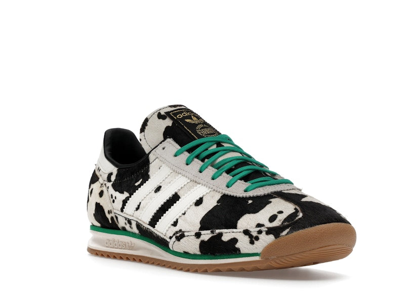adidas SL 72 OG Cow Print Black White (Women's) - Core Black/Off White/Court Green - JR1639 - 05