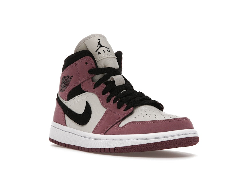 Air Jordan 1 Mid Berry Pink (W) - Light Mulberry/Light Bone/White/Black - DC7267-500 - 05