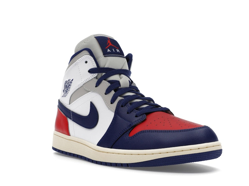 Air Jordan 1 Mid Rare Air - White/University Red/Neutral Grey/Deep Royal Blue - DQ8426-102 - 05
