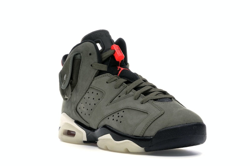 Air Jordan 6 Retro Travis Scott (GS) - Medium Olive/Black-Sail-University Red - CN1085-200 - 05